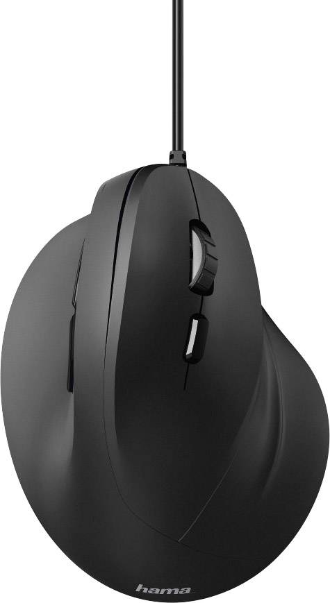 Hama EMC-500 Ergonomische Maus USB Optisch Schwarz 6 Tasten 1000 dpi, 1400 dpi, 1800 dpi Ergonomisc