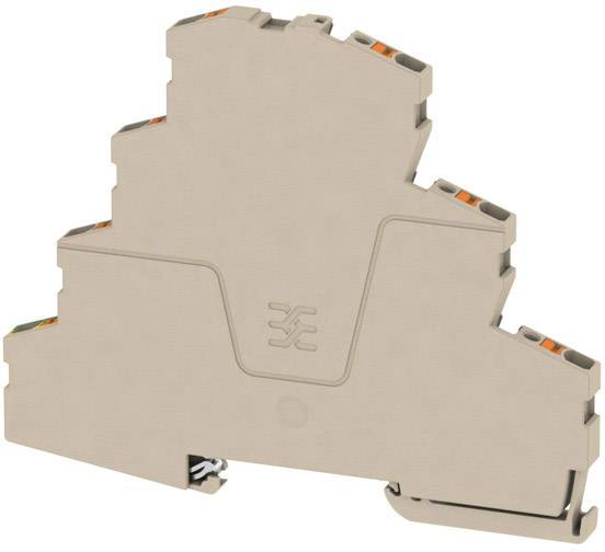 Weidmüller 2434370000 Dreistock-Durchgangsklemme 6.10 mm Push-In-Klemme, Steckanschluss Dunkelbeige 50 St.