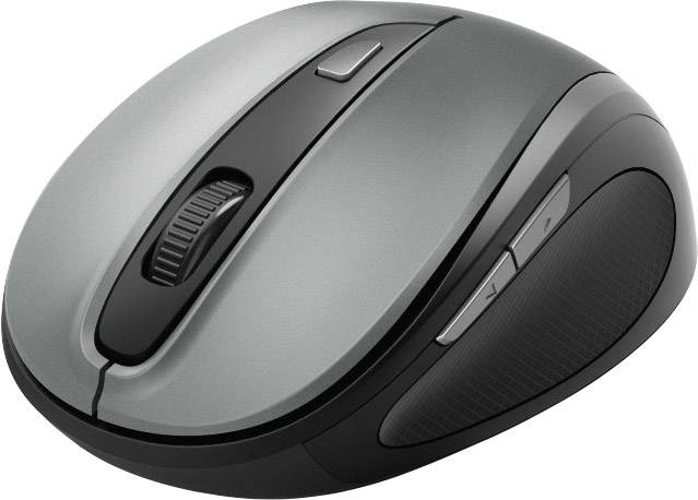 Hama MW-400 Ergonomische Maus Funk Optisch Anthrazit, Schwarz 6 Tasten 1600 dpi Ergonomisch