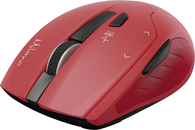 Hama Milano Maus Funk Optisch Rot 6 Tasten 2400 dpi