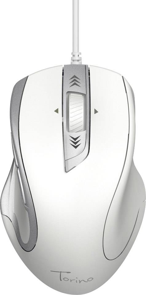 Hama Torino Maus USB Optisch Silber, Weiß 6 Tasten 1200 dpi