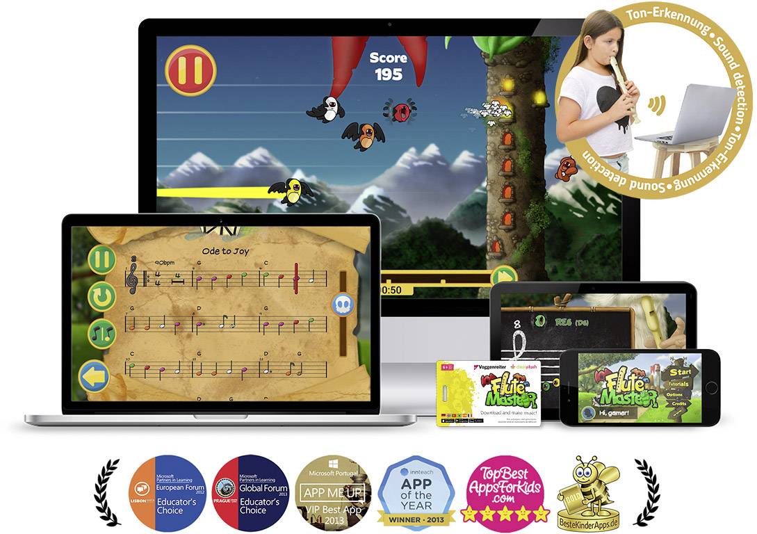 Voggenreiter Blockflöte Flute Master Barock Bergahorn