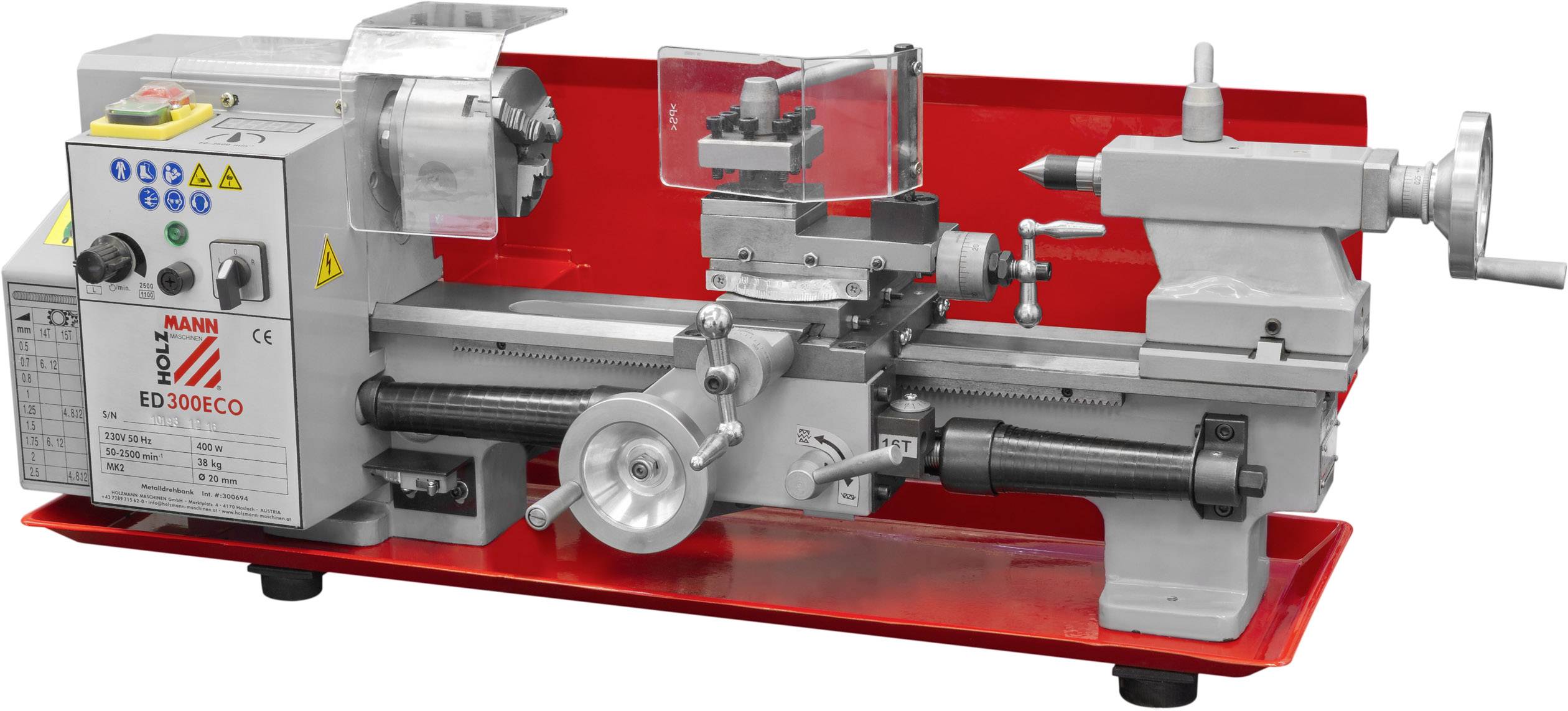 Holzmann Maschinen ED300ECO_230V Metall Drehmaschine 400/560W