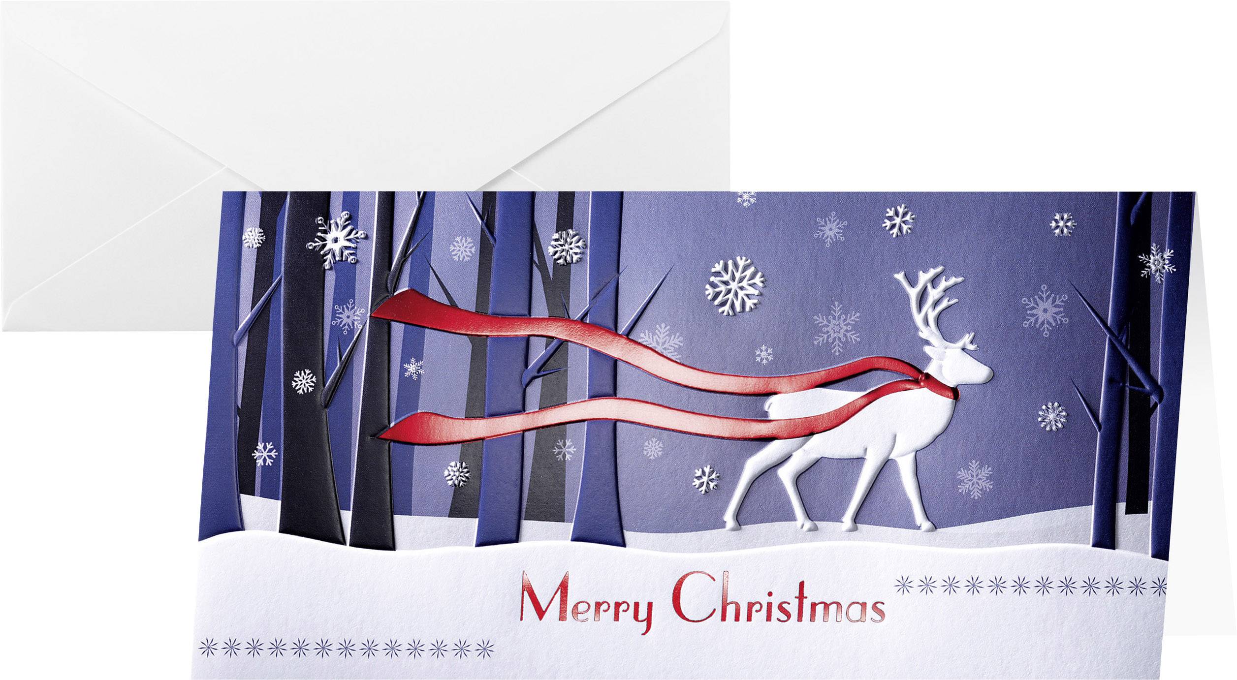 Sigel DS017 Weihnachtskarte + Umschlag Winter's Eve DIN lang 220 g/m² Mehrfarbig 10 St.
