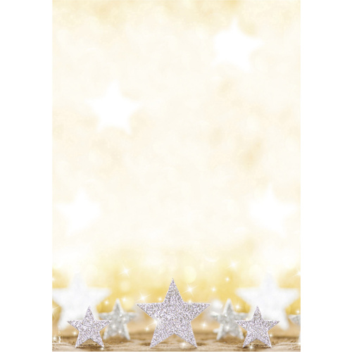 Sigel Motivpapier Weihnachten DP029 Glitter Stars DIN A4 90 g/m² Mehrfarbig 100 Blatt
