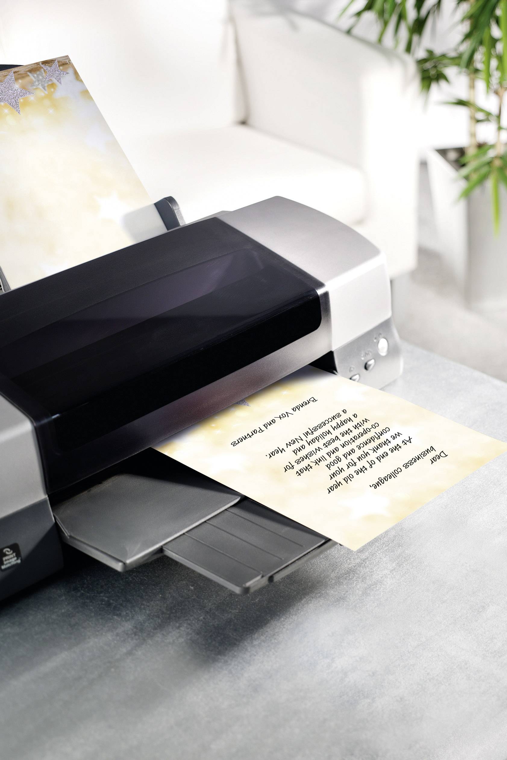 Sigel DP029 Motivpapier Weihnachten Glitter Stars DIN A4 90 g/m² Mehrfarbig 100 Blatt