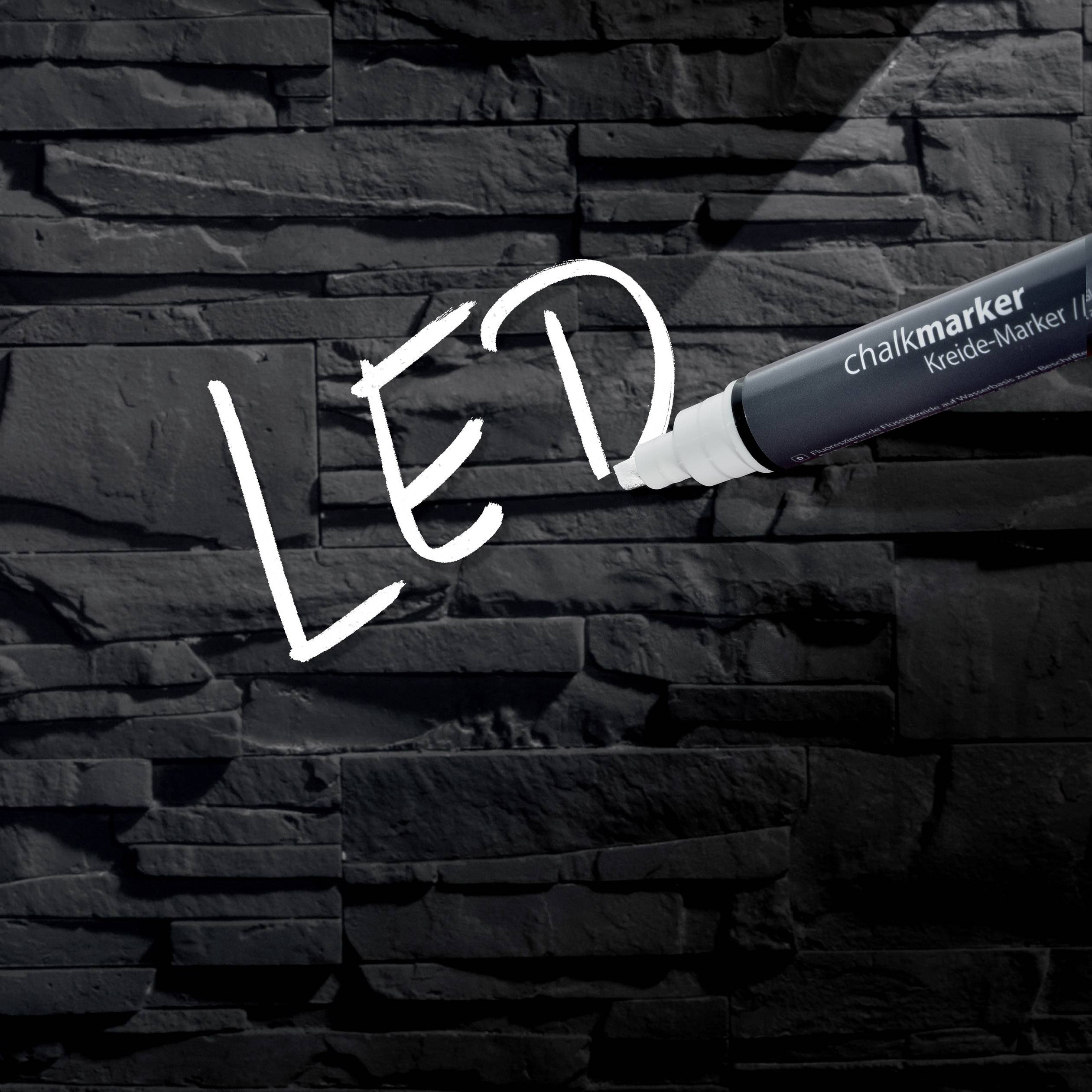 Sigel Glas-Magnettafel mit LED-Beleuchtung Artverum Schiefer Stone LED Light Schiefer (B x H) 91 cm x 46 cm GL407