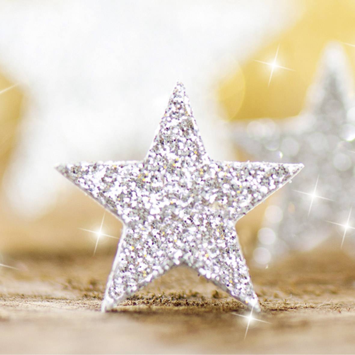 Sigel DU035 Briefumschlag Weihnachten Glitter Stars DIN lang 90 g/m² Mehrfarbig 50 St.