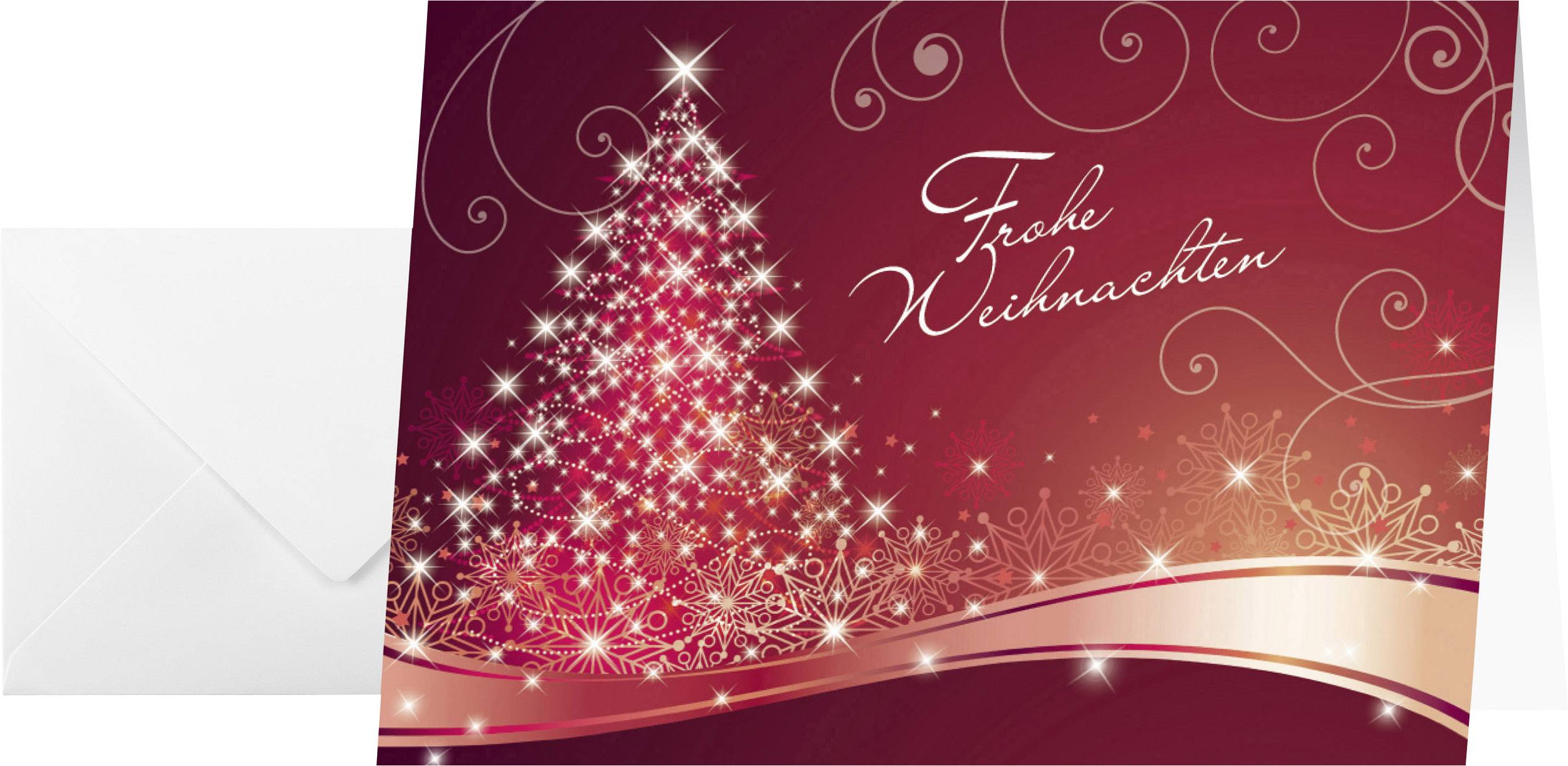 Sigel DS019 Weihnachtskarte + Briefumschlag Christmas Swing DIN A6 220 g/m² Mehrfarbig 25 St.