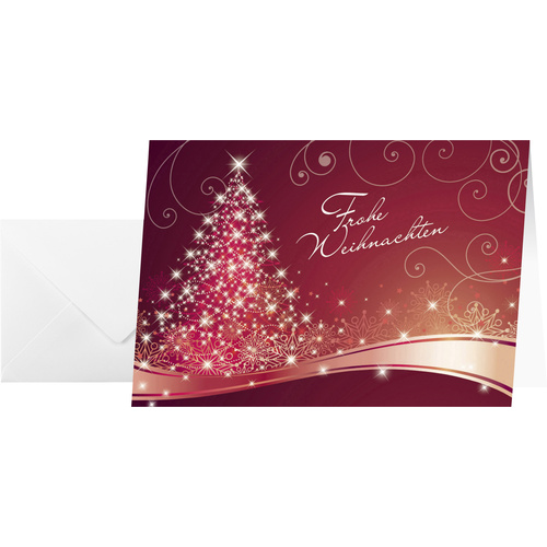 Sigel Weihnachtskarte + Briefumschlag DS019 Christmas Swing DIN A6 220 g/m² Mehrfarbig 25St.