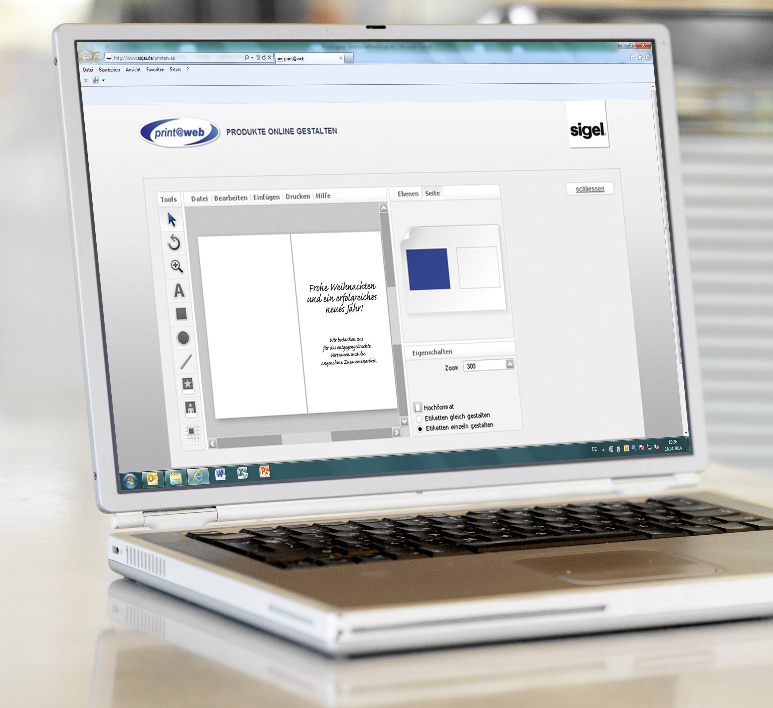 Sigel DS346 Weihnachtskarte + Briefumschlag Noblesse DIN A6 220 g/m² Mehrfarbig 10 St.