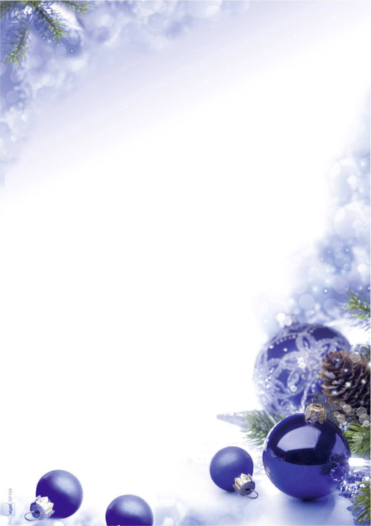 Sigel DP034 Motivpapier Weihnachten Blue Harmony DIN A4 90 g/m² Mehrfarbig 100 Blatt