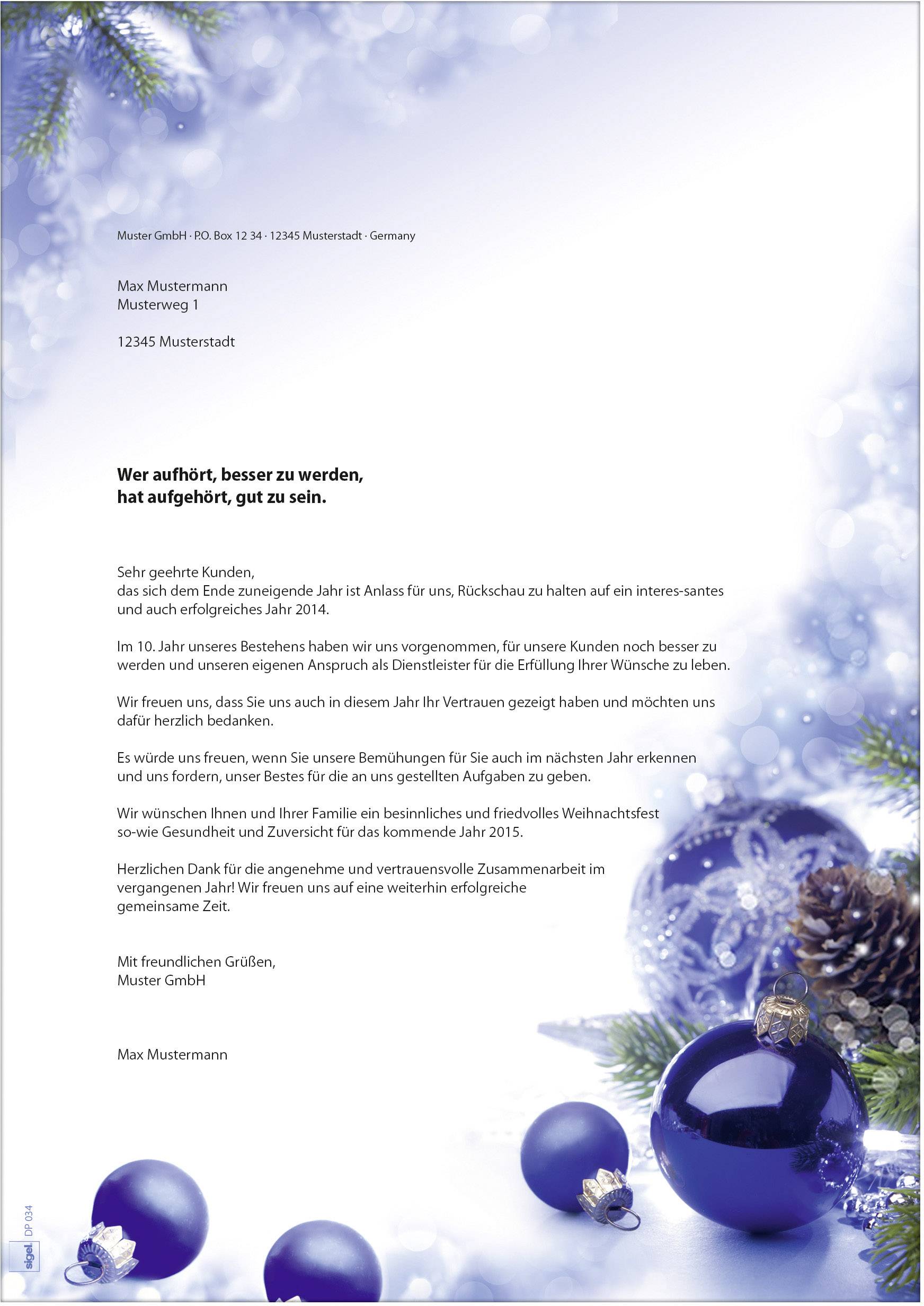 Sigel DP034 Motivpapier Weihnachten Blue Harmony DIN A4 90 g/m² Mehrfarbig 100 Blatt