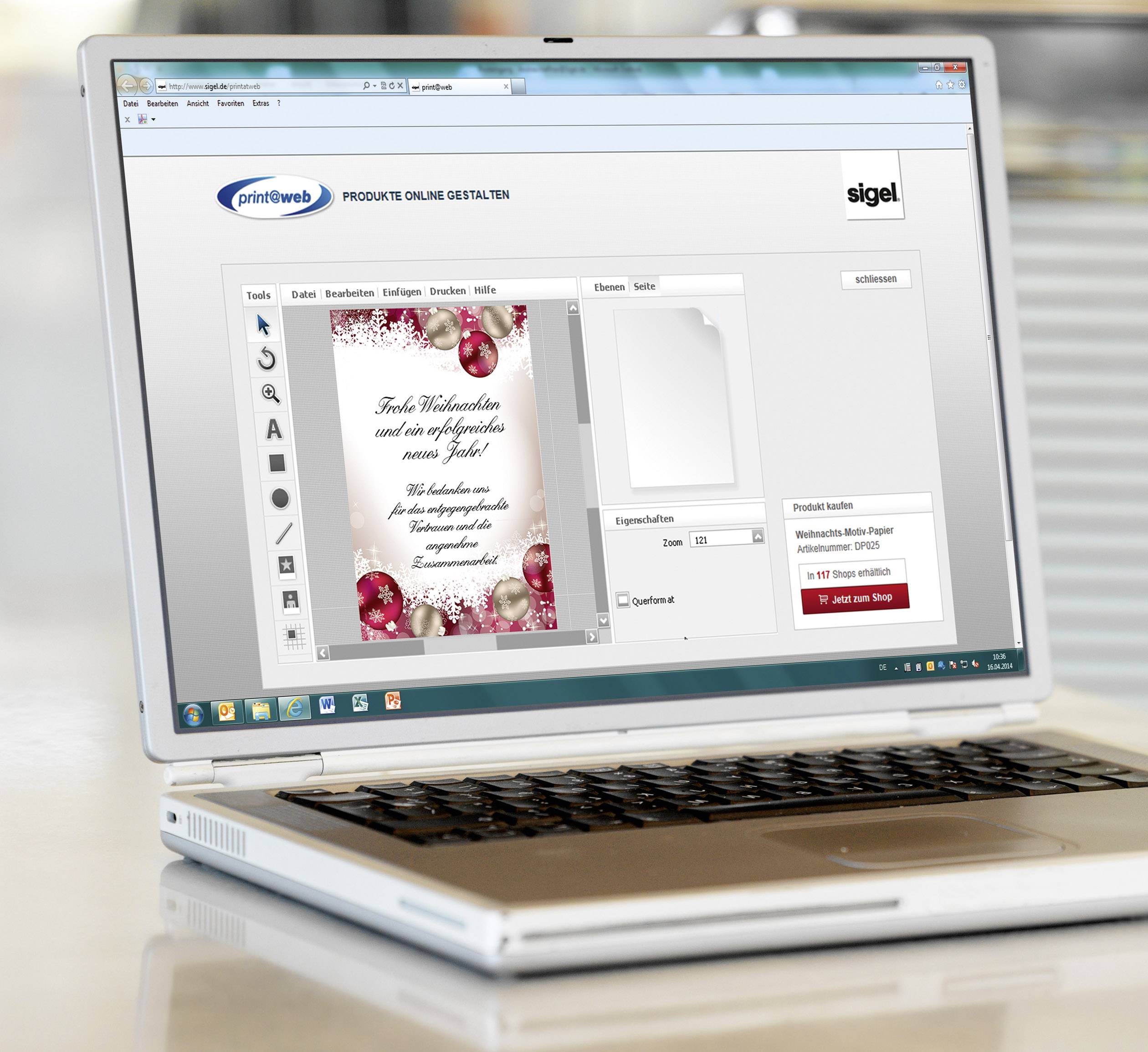 Sigel DP041 Motivpapier Weihnachten Frozen DIN A4 90 g/m² Mehrfarbig 100 Blatt