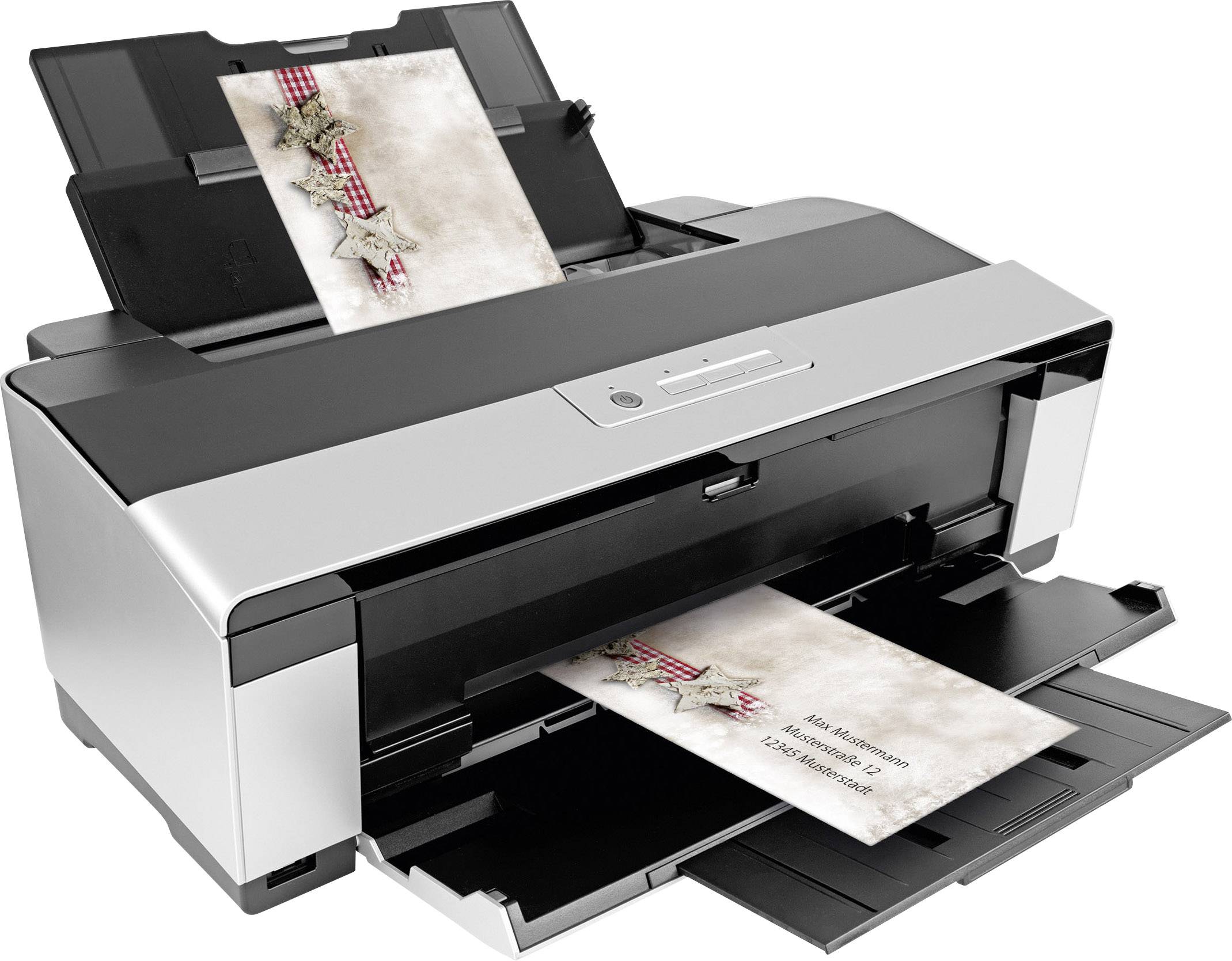 Sigel DU049 Briefumschlag Weihnachten Winter Chalet DIN lang 90 g/m² Mehrfarbig 25 St.