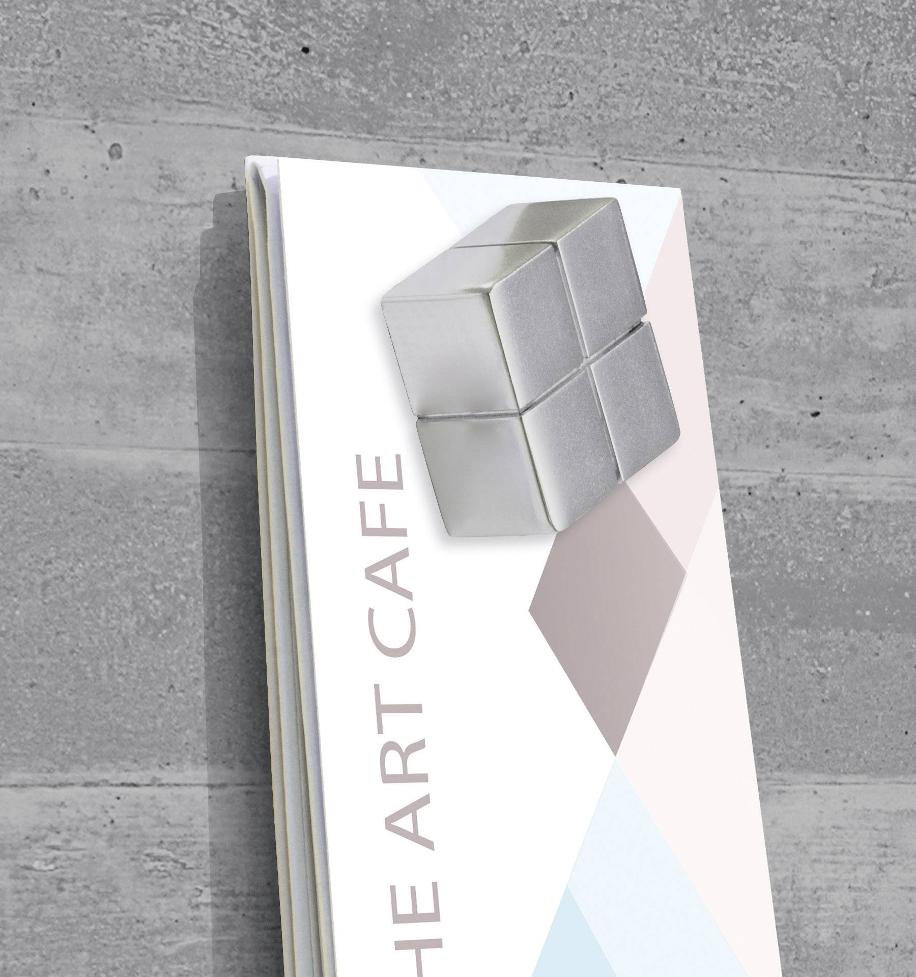 Sigel Glas-Magnetboard GL406 artverum® mit LED-Beleuchtung, Design Sichtbeton, 91x46 cm