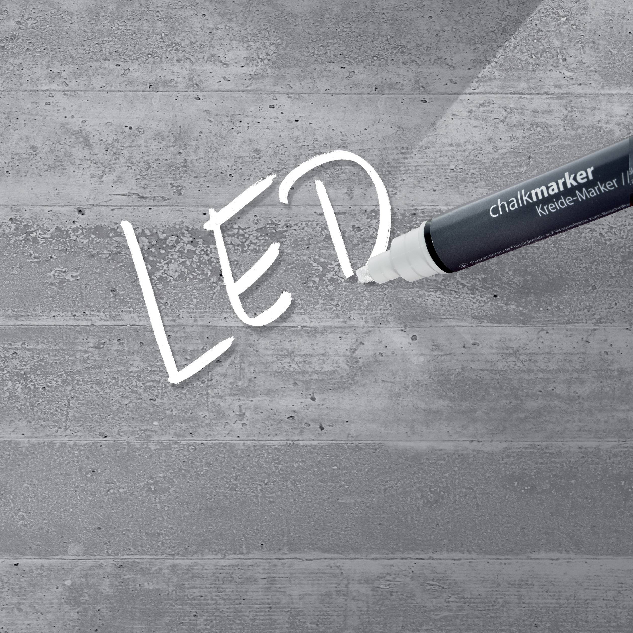 Sigel Glas-Magnetboard GL406 artverum® mit LED-Beleuchtung, Design Sichtbeton, 91x46 cm