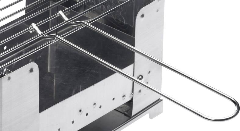 Esbit BBQ-Box Holzkohle, Kohle, Quick Start Holzkohlegrill Grill klappbar  Silber