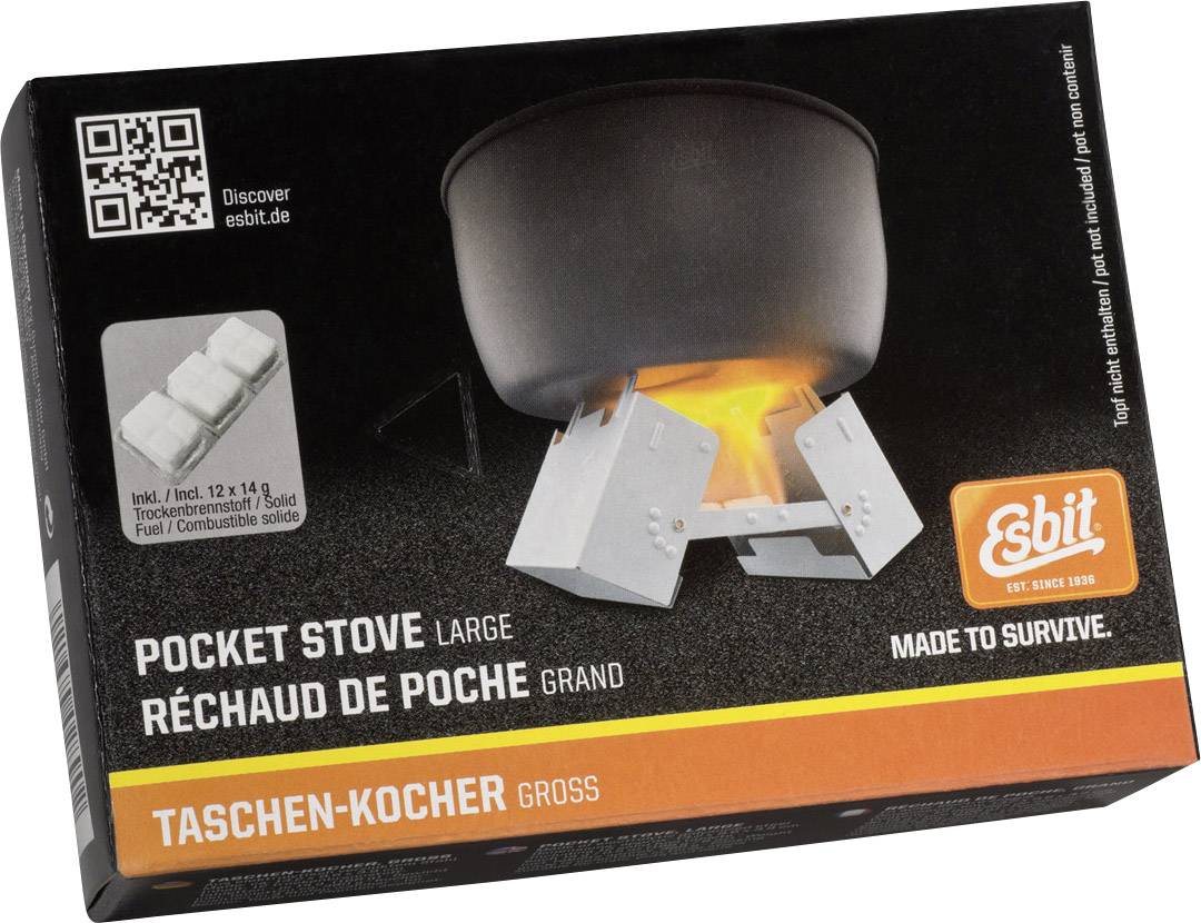 Esbit Trockenspiritus-Würfel Camping Kocher Esbitkocher 12x14g 00289000 Stahl verzinkt