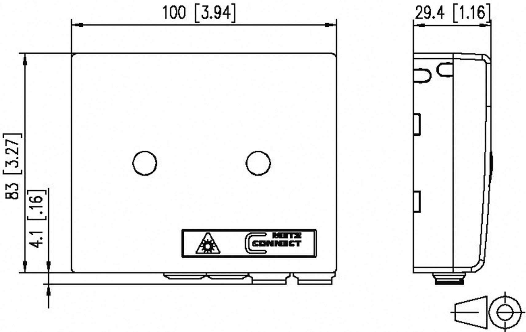 Metz Connect 1501101H02HS LWL-Dose Reinweiß (RAL 9010)