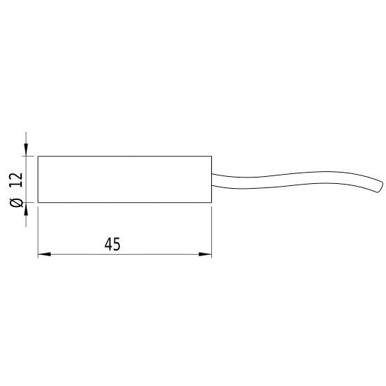 Picotronic Lasermodul Punkt Rot 1mW DI635-1-12(12x45)-AP-F100