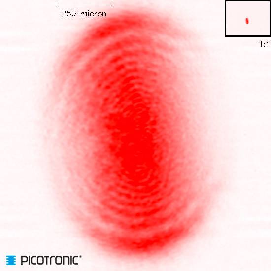 Picotronic Lasermodul Punkt Rot 1mW DB635-1-3-FA(14x45)-F50-AP