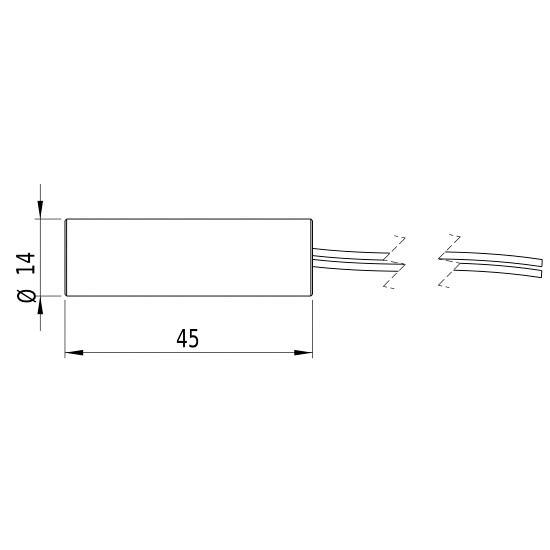 Picotronic Lasermodul Punkt Rot 1mW DB635-1-3-FA(14x45)-F50-AP