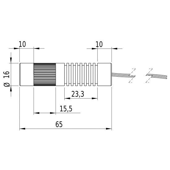 Picotronic Lasermodul Linie Grün 0.1mW LC520-0.1-5-F(16x65)-QCW