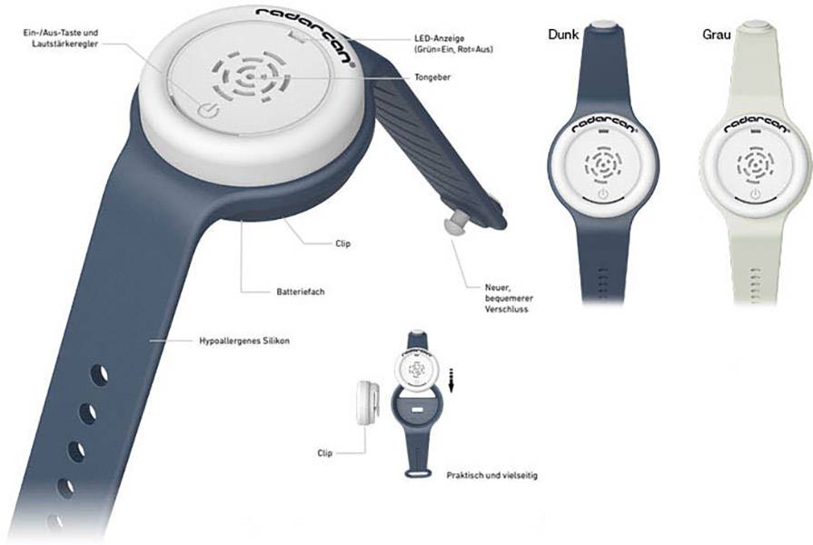 Radarcan R-100B R100B Multifrequenz, Mobil Insektenvertreiber (L x B x H) 28 x 22 x 5mm Dunkelblau 1St.