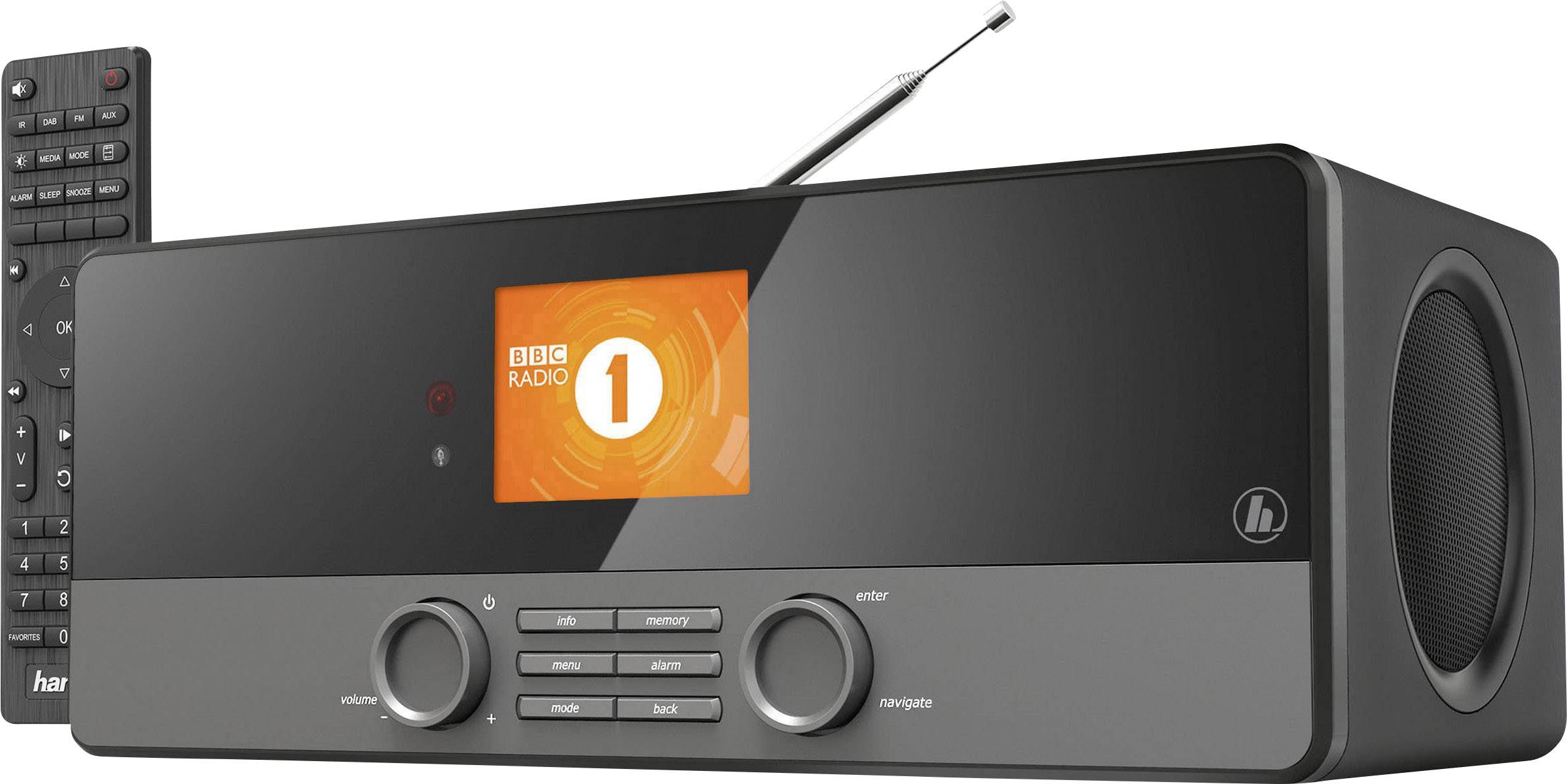 Hama Internet Tischradio DAB+, UKW AUX, Internetradio, USB B-Ware (Garantieaustauschware) Spotify Schwarz