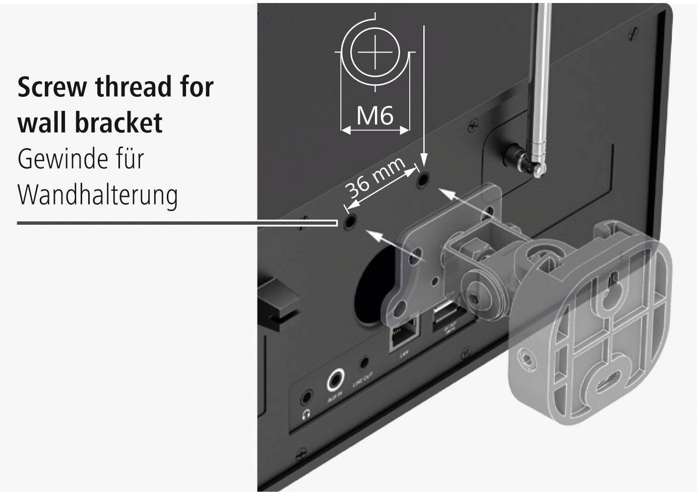 Hama Internet Tischradio DAB+, UKW AUX, Internetradio, USB B-Ware (Garantieaustauschware) Spotify Schwarz