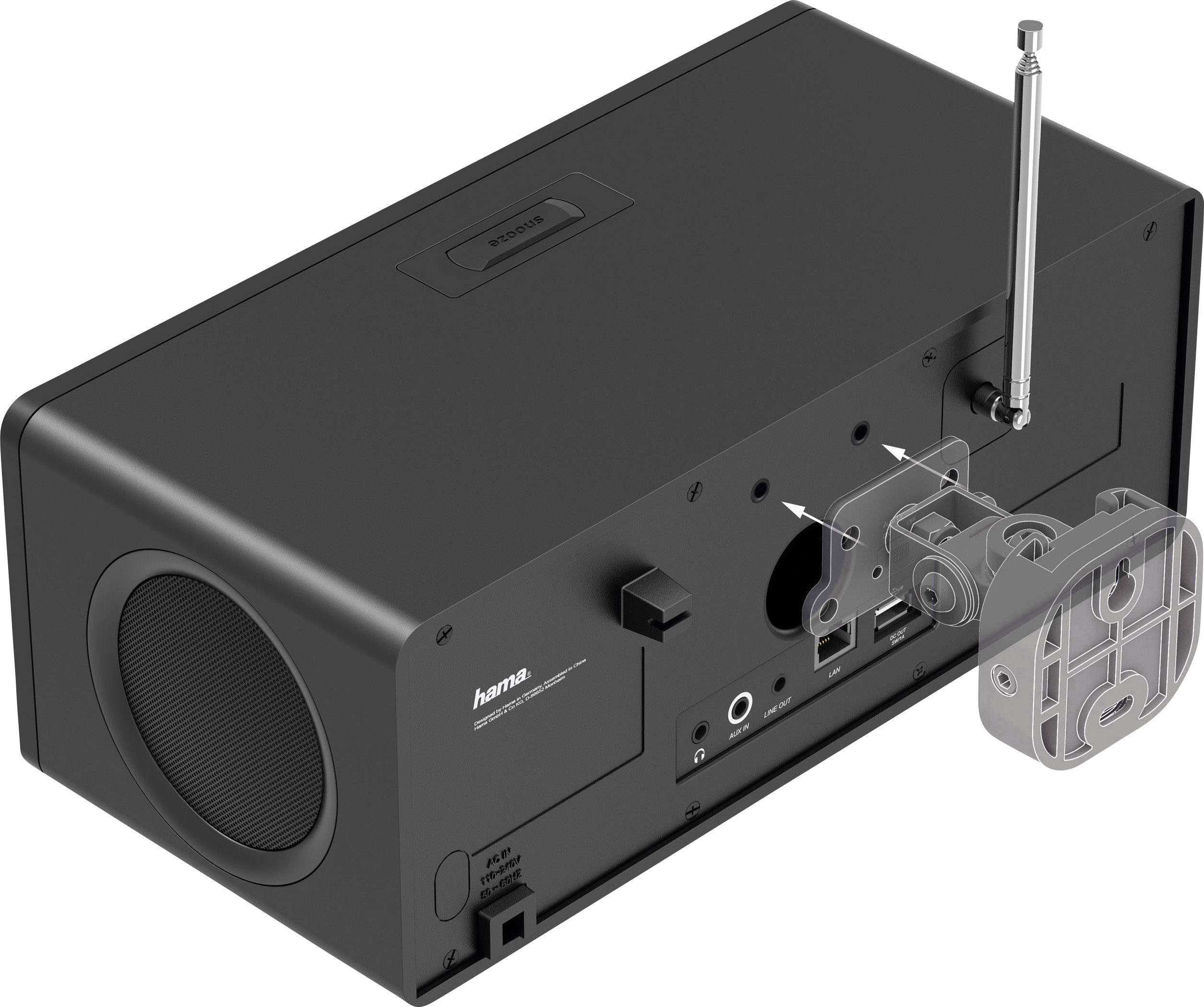 Hama Internet Tischradio DAB+, UKW AUX, Internetradio, USB B-Ware (Garantieaustauschware) Spotify Schwarz