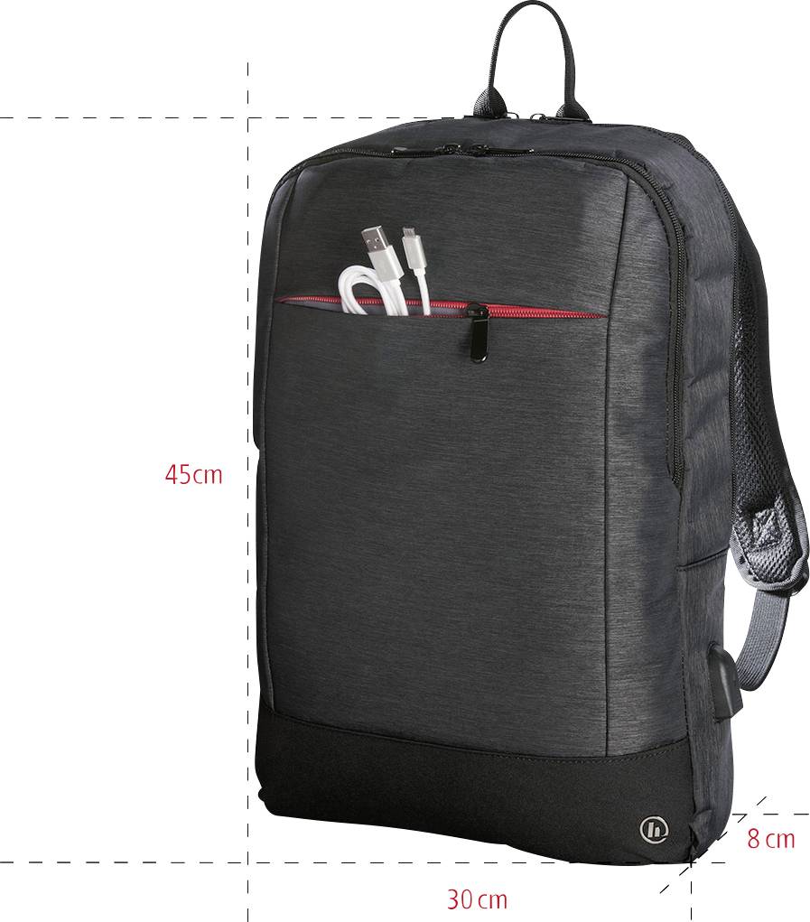 Hama Notebook Rucksack Manchester Passend für maximal: 39,6cm (15,6") Schwarz