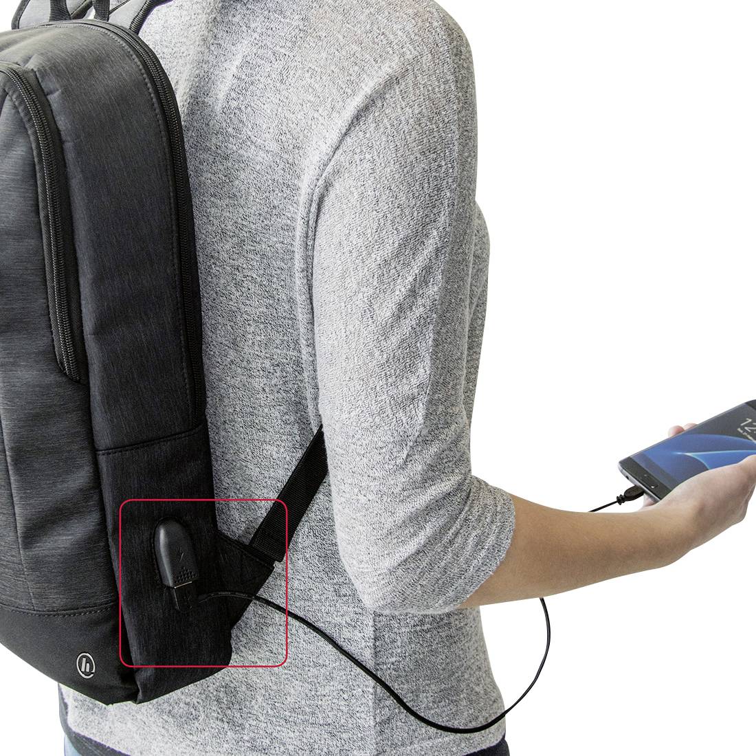 Hama Notebook Rucksack Manchester Passend für maximal: 39,6cm (15,6") Schwarz