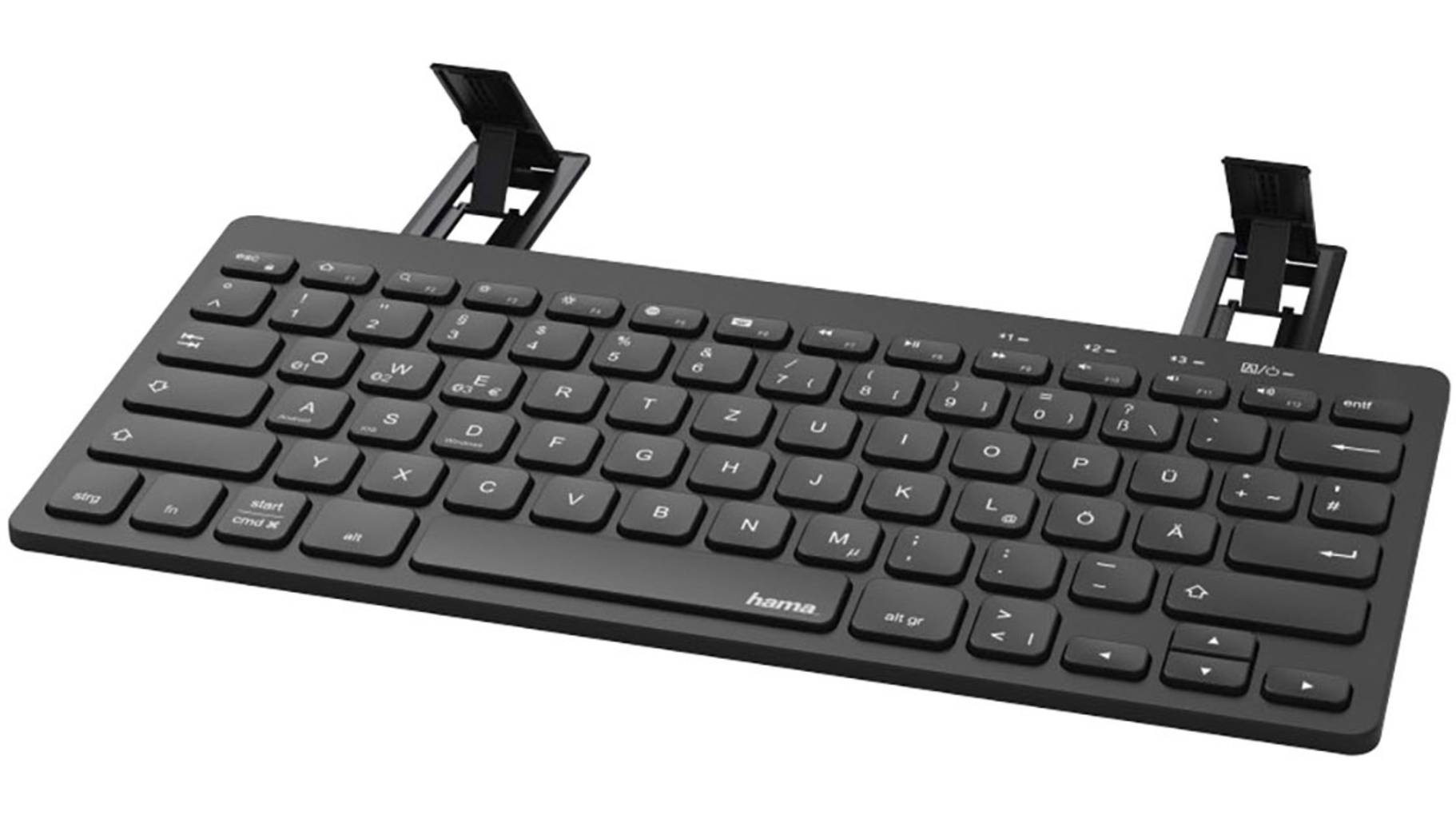 Hama KEY4ALL X2100 Bluetooth® Tastatur Deutsch, QWERTZ, Windows® Schwarz versandkostenfrei externe tastatur bluetooth