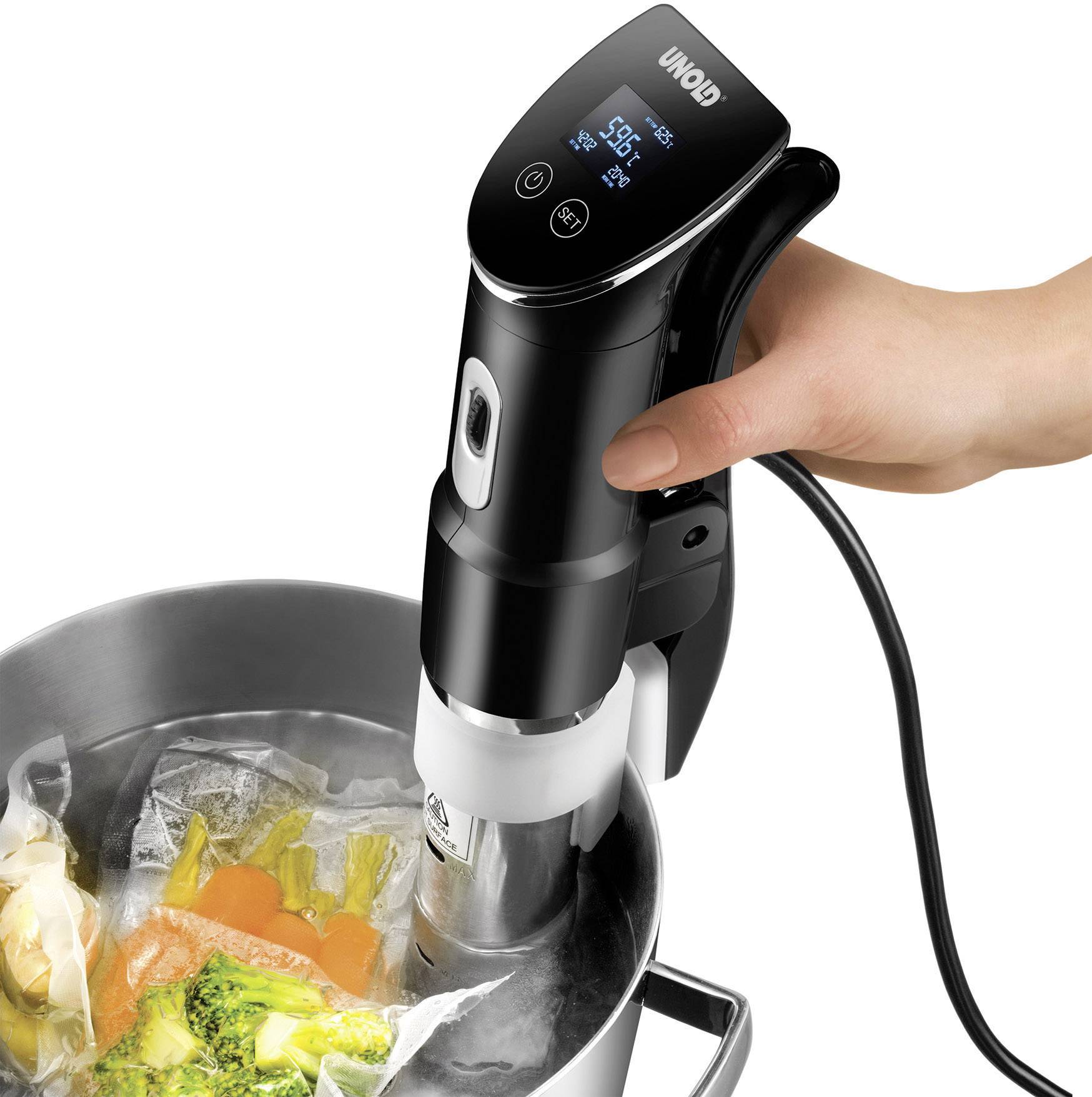 Unold Sous Vide Stick Time 58915 Sous Vide Stick (Vakuumgarer) Schwarz, Silber