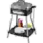 Unold Barbecue Power Grill Elektro Standgrill mit manueller Temperatureinstellung Schwarz, Silber