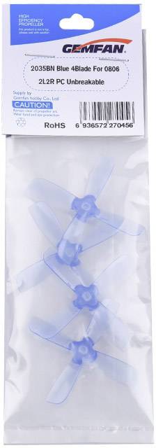 GEMFAN 2035-4 4-Blatt Race Copter-Propeller-Set Bullnose 2 x 3.5 Zoll (5.1 x 8.9 cm) PMPC2035-4BNL