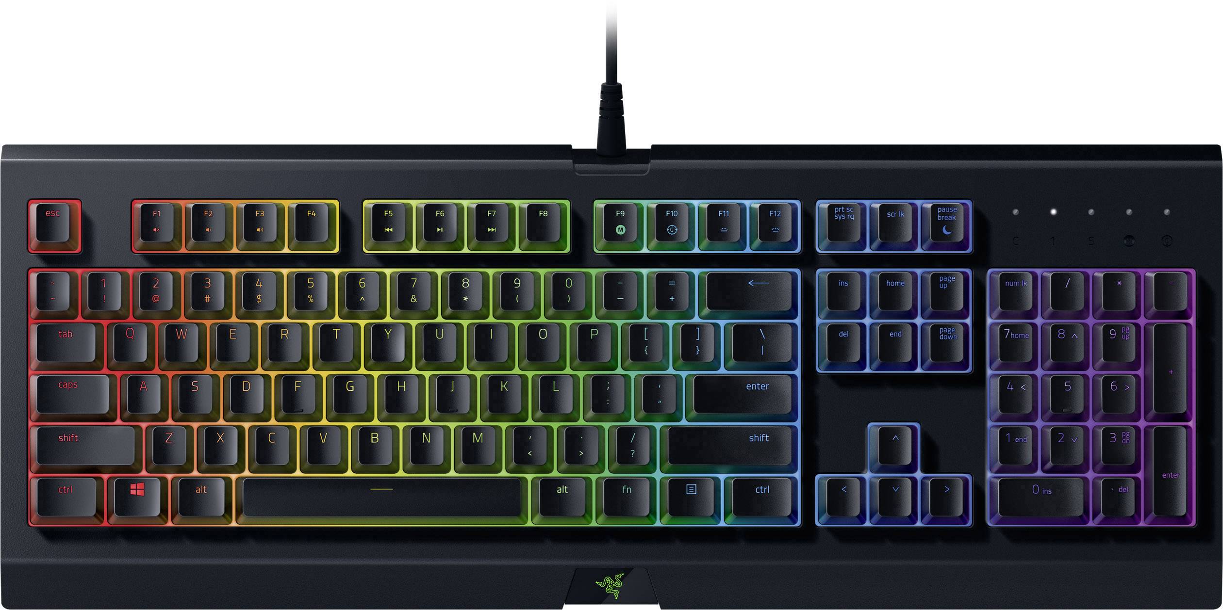 RAZER Cynosa Chroma USB Gaming-Tastatur Deutsch, QWERTZ Schwarz Beleuchtet, Spritzwassergeschützt