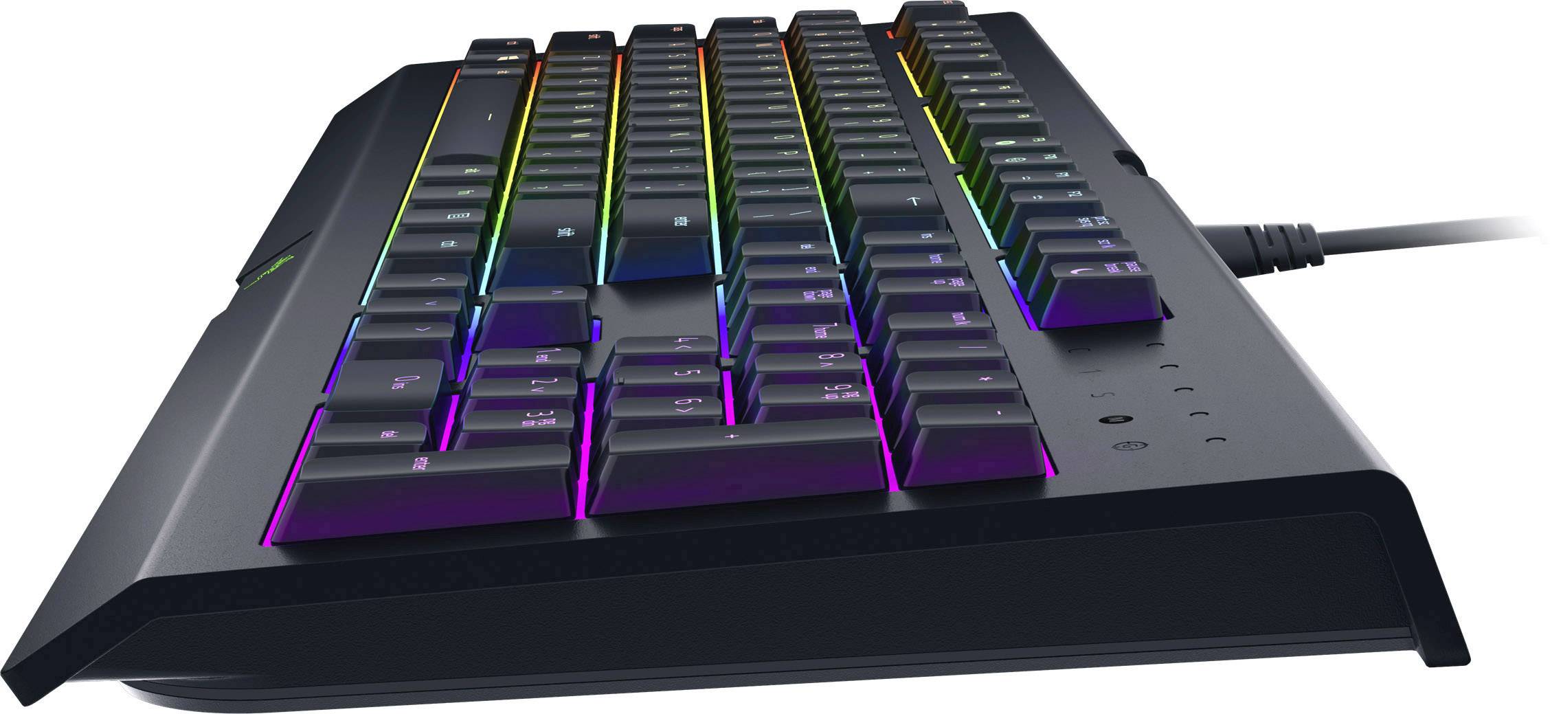 RAZER Cynosa Chroma USB Gaming-Tastatur Deutsch, QWERTZ Schwarz Beleuchtet, Spritzwassergeschützt