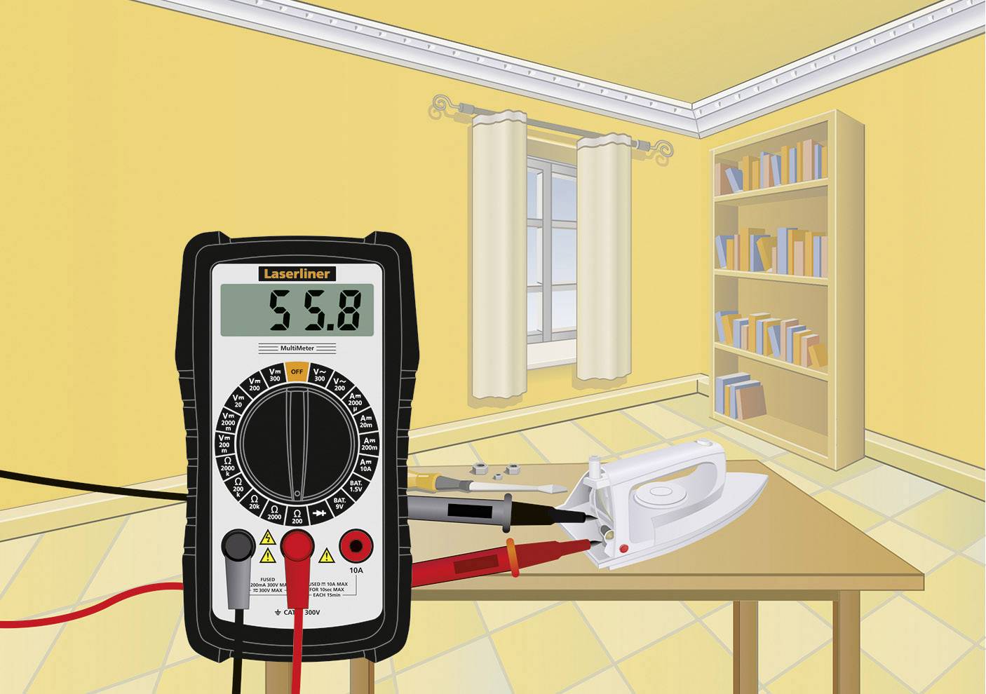 Laserliner MultiMeter Hand-Multimeter digital CAT III 300 V Anzeige (Counts): 1999