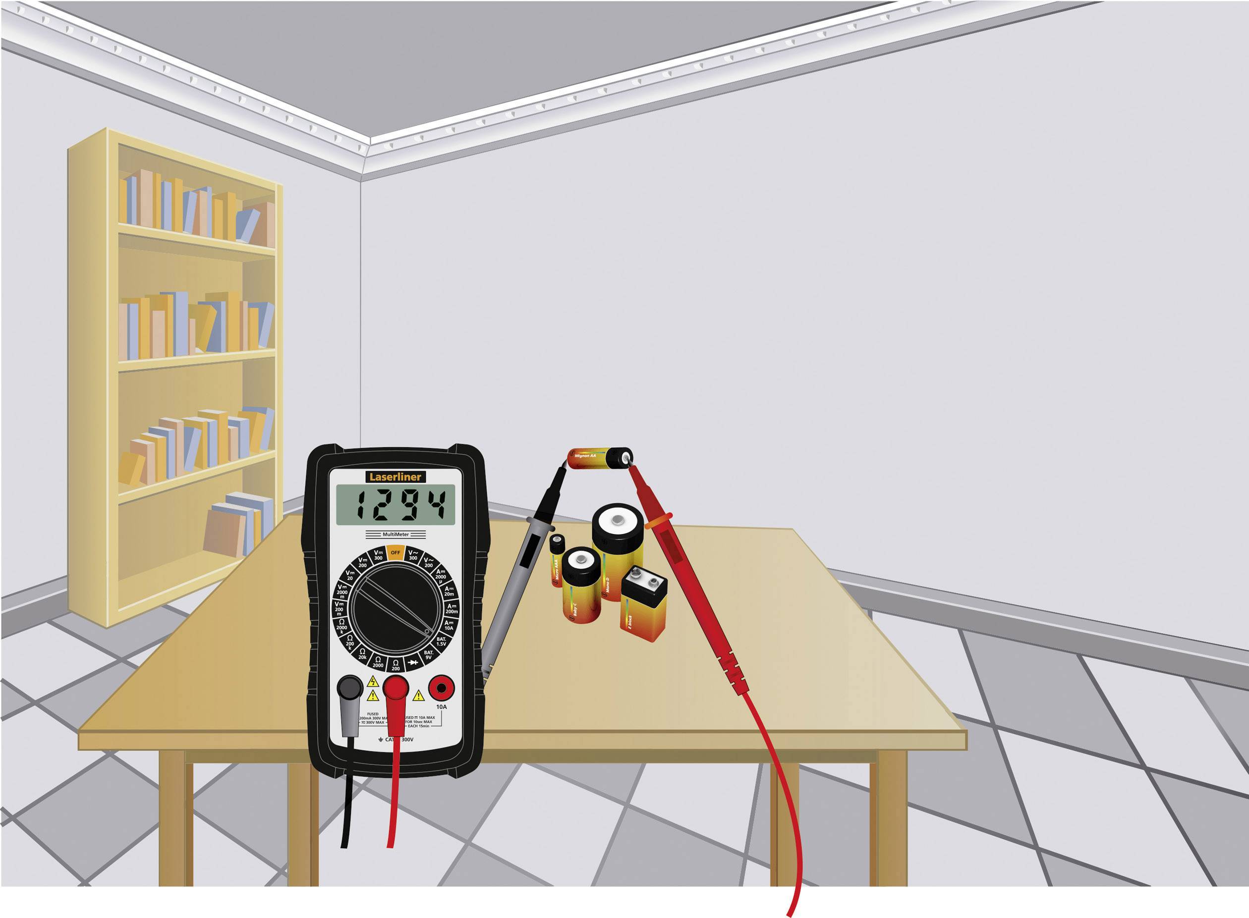 Laserliner MultiMeter Hand-Multimeter digital CAT III 300 V Anzeige (Counts): 1999