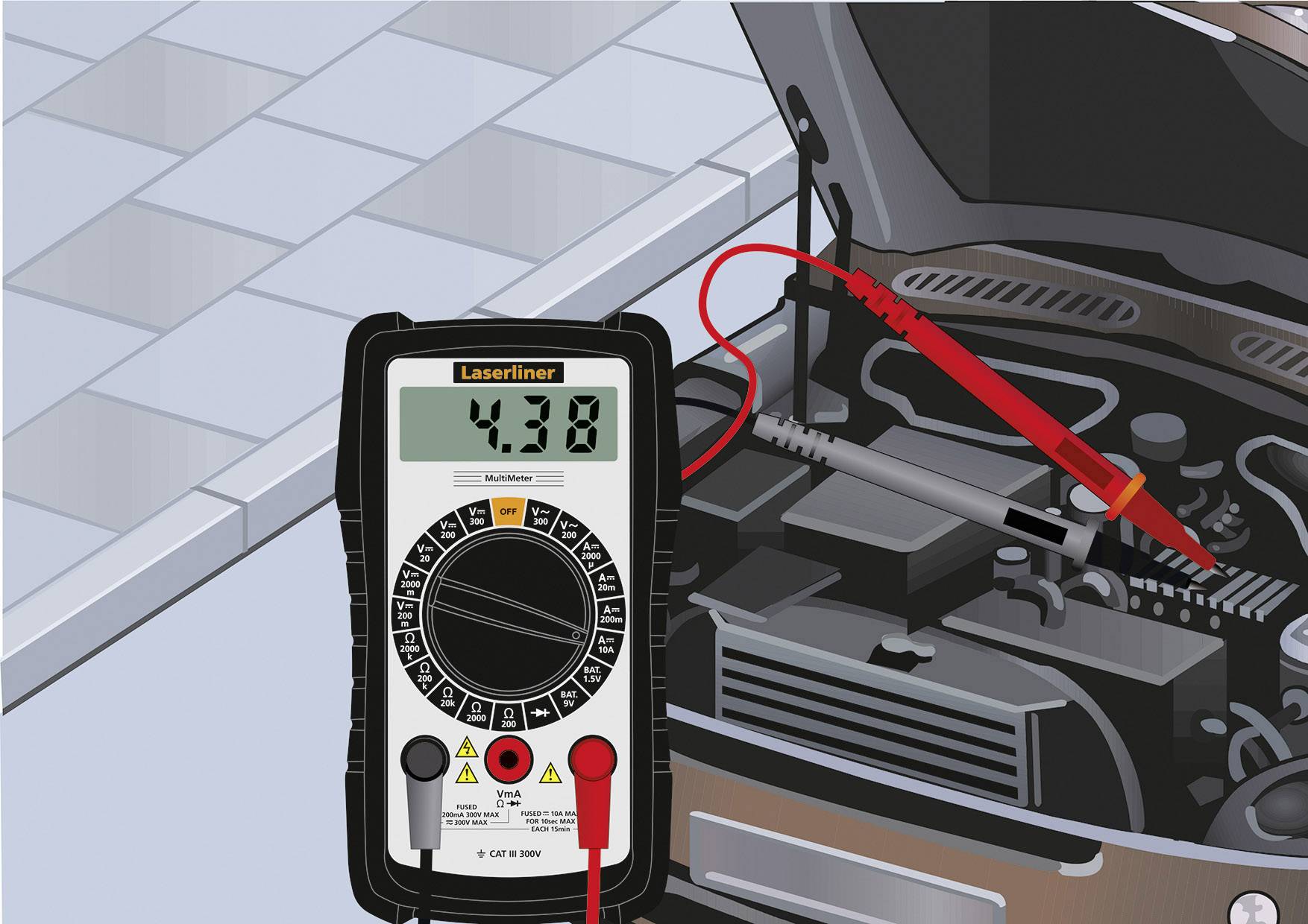 Laserliner MultiMeter Hand-Multimeter digital CAT III 300 V Anzeige (Counts): 1999