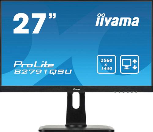 Iiyama ProLite B2791QSU LED-Monitor 68.6cm (27 Zoll) EEK B (A+++ - D) 2560 x 1440 Pixel WQHD 1 ms HD