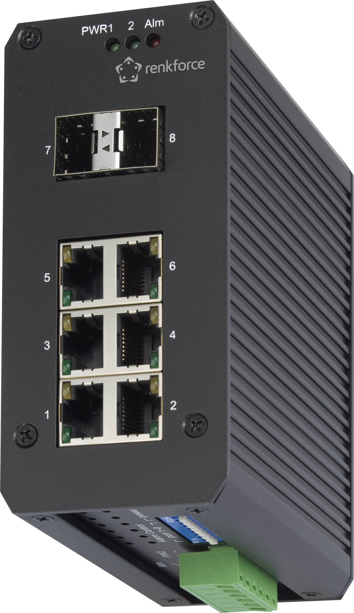 Renkforce FEH-620 Industrial Ethernet Switch 6+2 Port