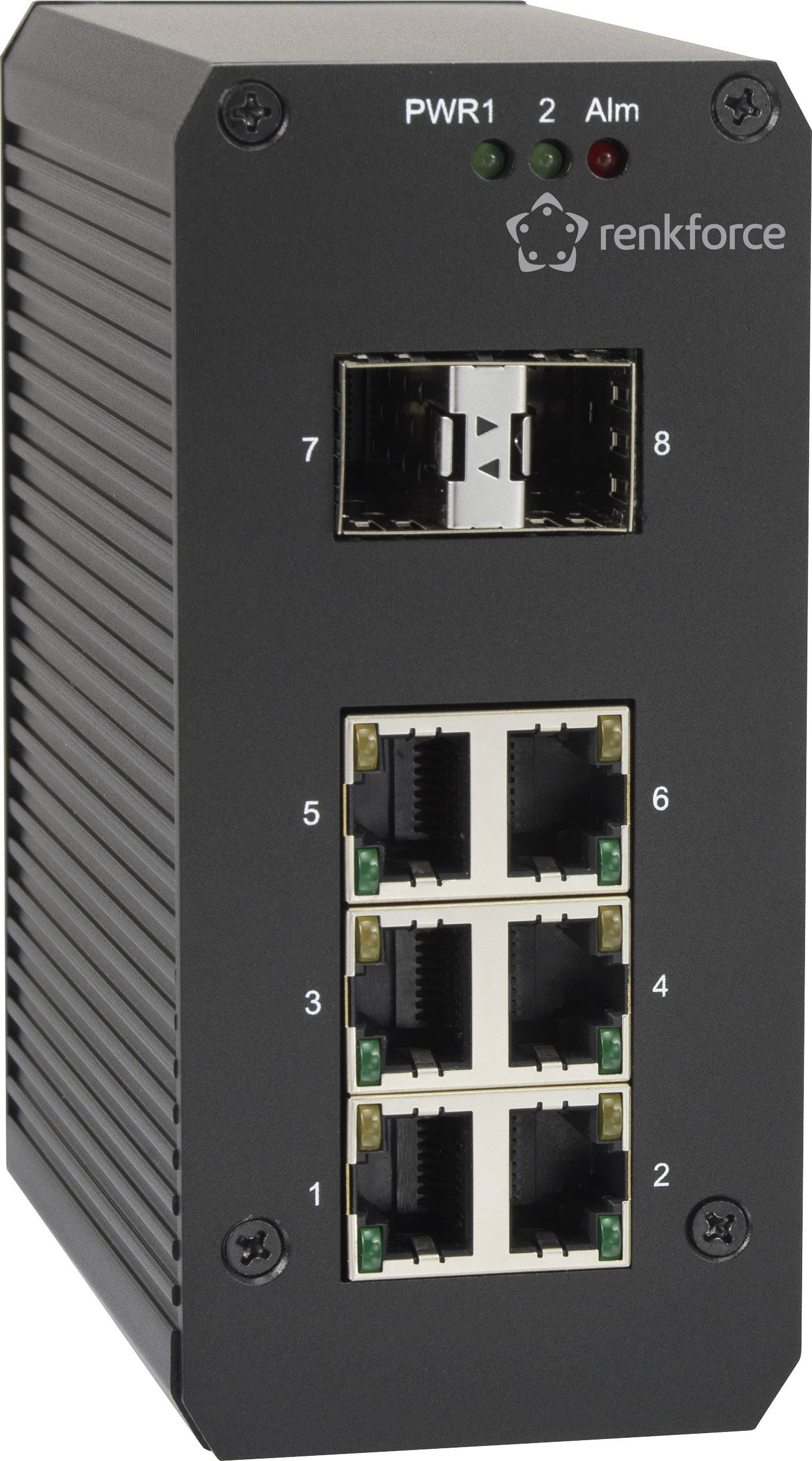 Renkforce FEH-620 Industrial Ethernet Switch 6+2 Port