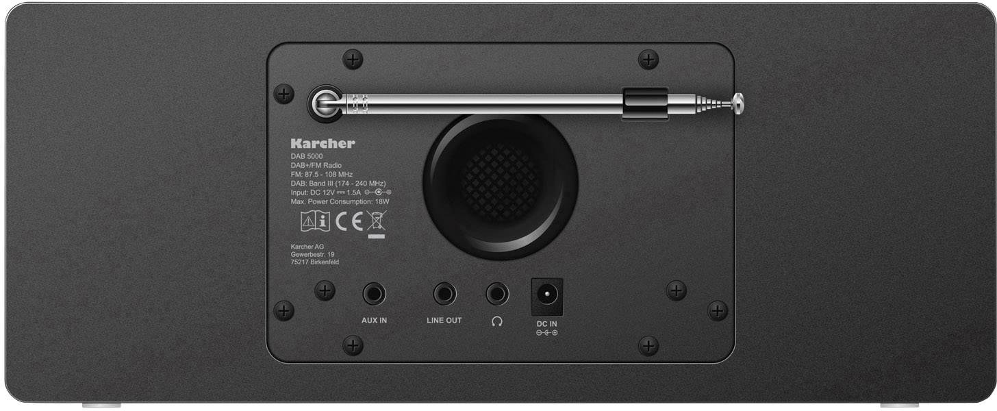 Karcher DAB 5000 Tischradio DAB+ AUX Schwarz