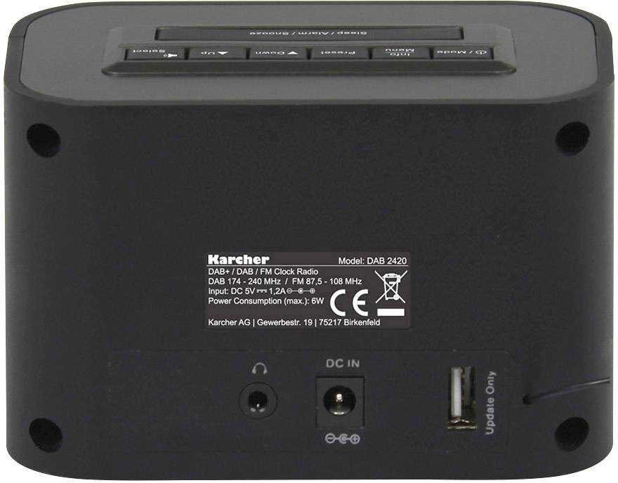 Karcher DAB 2420 Radiowecker UKW Schwarz