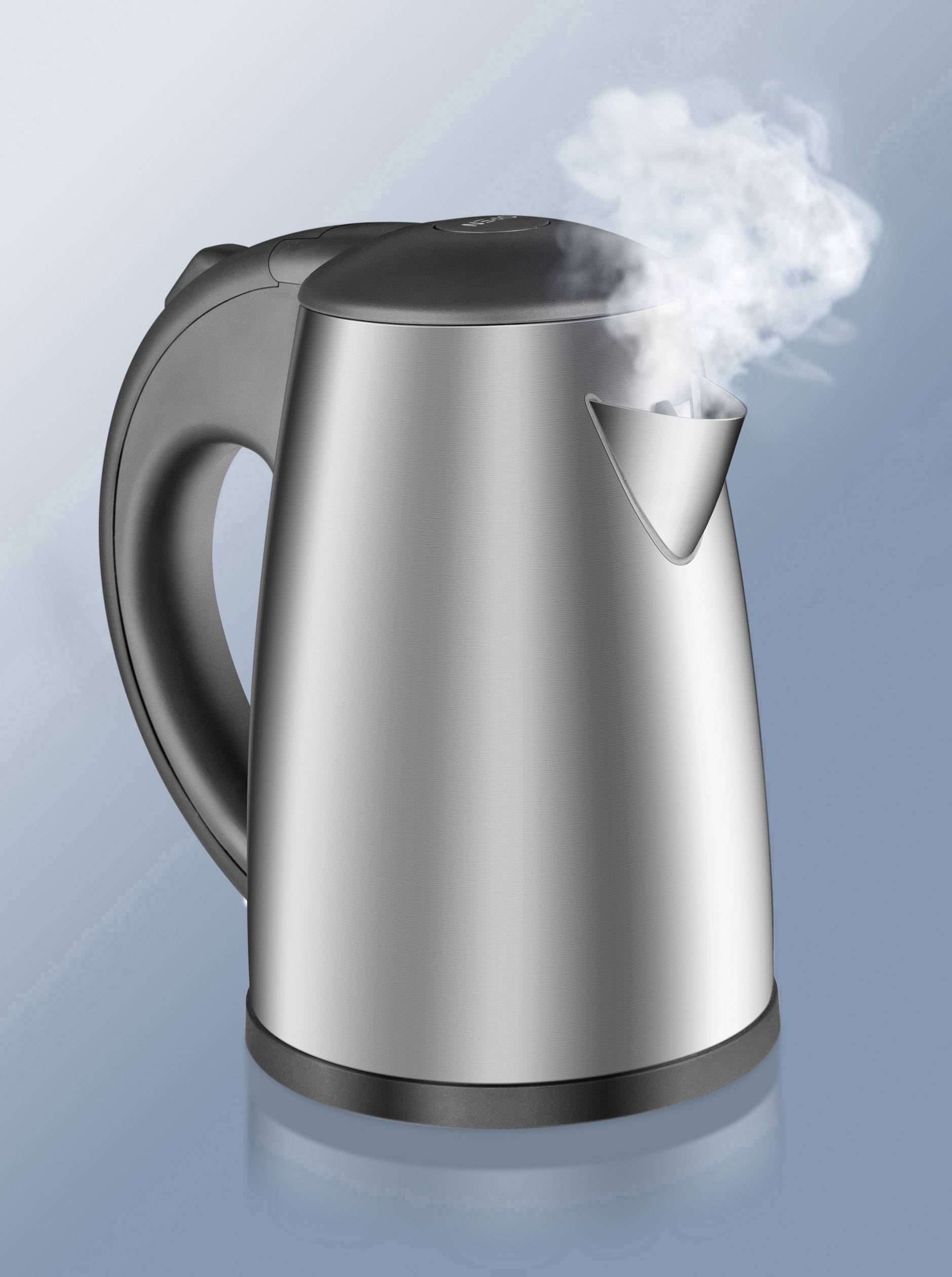 REER  Wasserkocher schnurlos Silber, Anthrazit