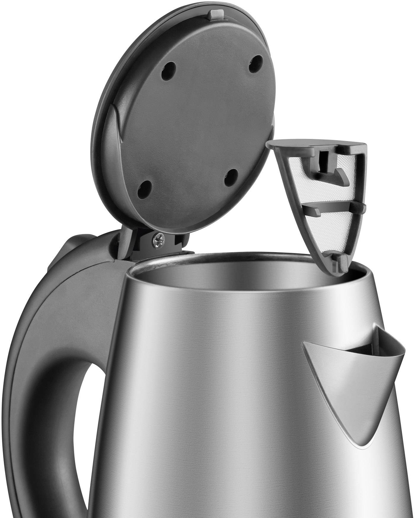 REER  Wasserkocher schnurlos Silber, Anthrazit